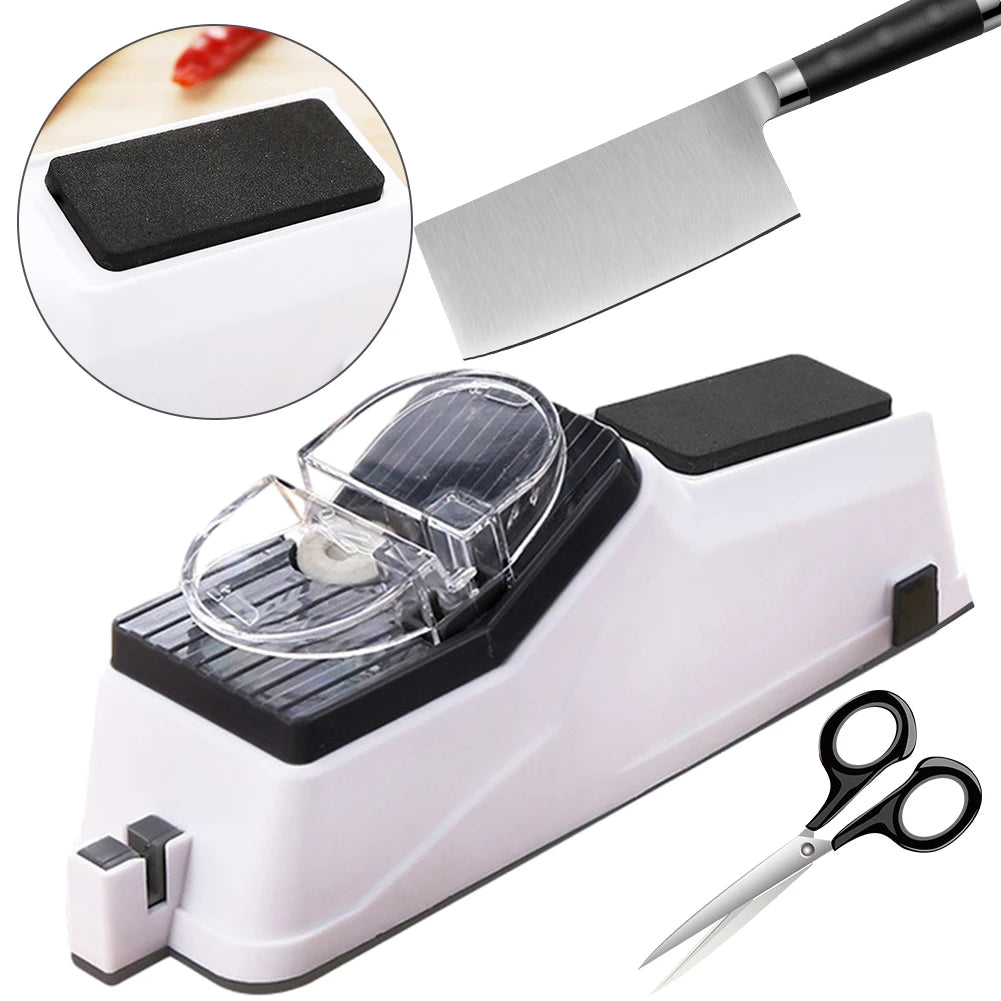 Automatic Knife Sharpener-Adjustable, Rechargable, Fast Sharpening Tool-Knife and Scissor Sharpening-Choice of 2 Sizes