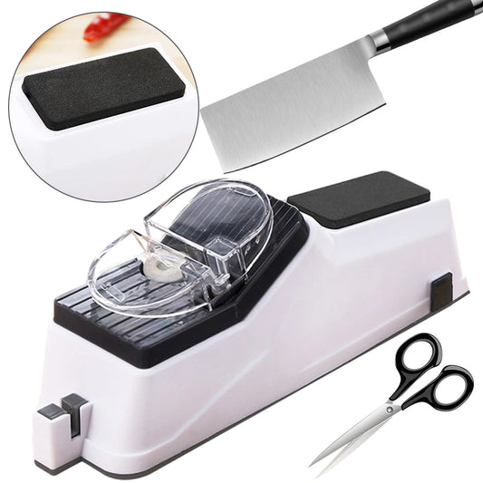Automatic Knife Sharpener-Adjustable, Rechargable, Fast Sharpening Tool-Knife and Scissor Sharpening-Choice of 2 Sizes