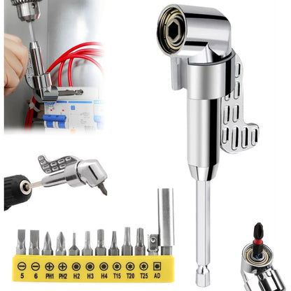105 Degree Right Angle Drill Adapte, 2025 New Upgraded Attachment Extension Bit, Power Screwdriver Socket