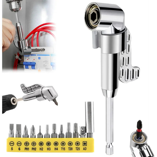 105 Degree Right Angle Drill Adapte, 2025 New Upgraded Attachment Extension Bit, Power Screwdriver Socket