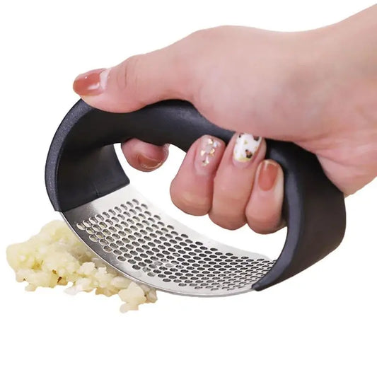 Stainless Steel Garlic Press/Crusher, Manual Minced or Chopped Garlic t