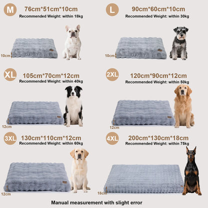 Fluffy Dog Bed for Small, Medium and Large Dogs, Plush Faux Fur, Calming, Anti Anxiety, Washable, Soft, Warm Dog Bed, Selection of Sizes and Color