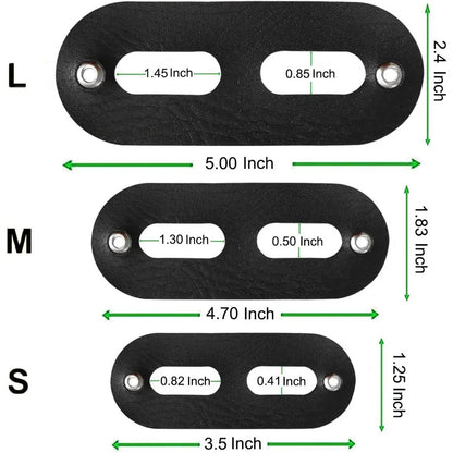 Bearded Dragon Harness and Leash Adjustable (S,M,L, 3 Pack) - Soft Leather Reptile Leash for Amphibians and Other Small Pets,