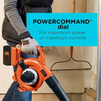 40V MAX Cordless Blower, Hard Surface Sweeper, Variable Speed Up To 120 MPH, with Battery and Charger
