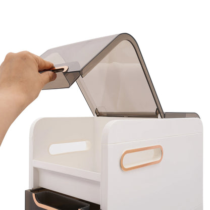 Modern Bathroom Cabinet, PP Toilet Sideboard, Narrow Bathroom Storage Cabinet with 2/3/4 Drawer Storage, Floor Shelf