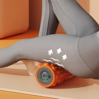 Electric Vibrating Exercise Foam Roller, Rechargeable, 5 Modes Tissue Massager for Yoga, Pilates