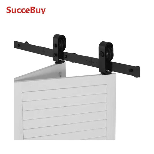 Bi-Folding, Sliding Barn Door, Hardware Track Kit, Top Mount Track Kit, Slide Smoothly & Quietly, Easy to Install Choice of Size