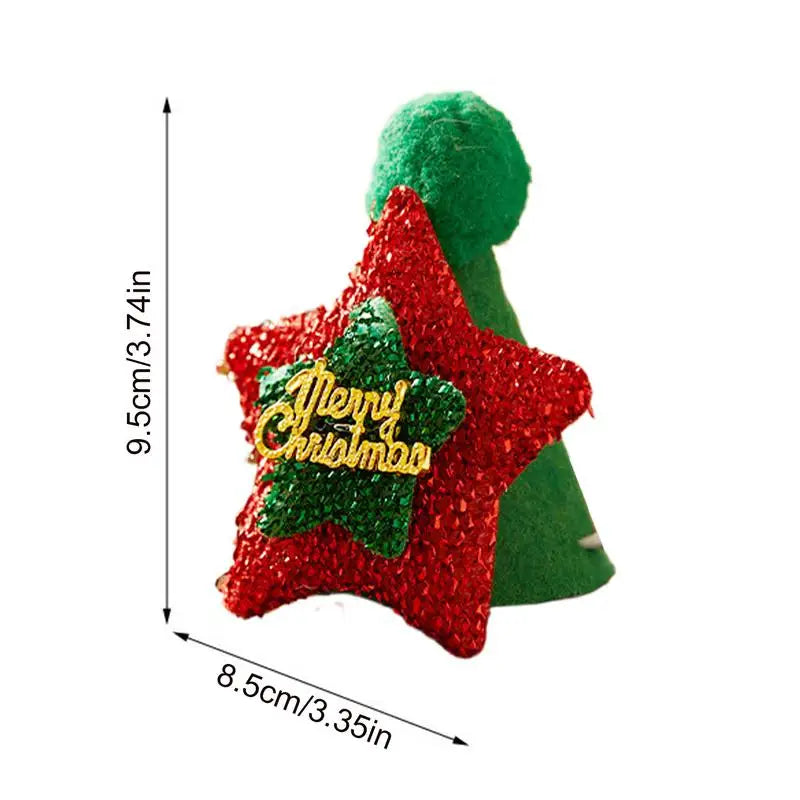 Soft Christmas Kitten/Cat Hat, Green, Red