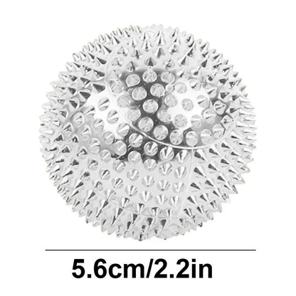 1 Pair Round Hand Exercise Balls, Spiked Massagers, Magnetic Massaging Balls With Dense Spines, 2 Colors, Selection of Sizes