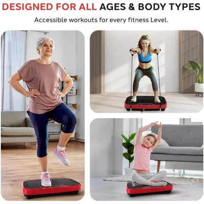 Fitness Vibration Platform Machine - Home Gym and Whole Body Shaker Exercise Workout Trainer