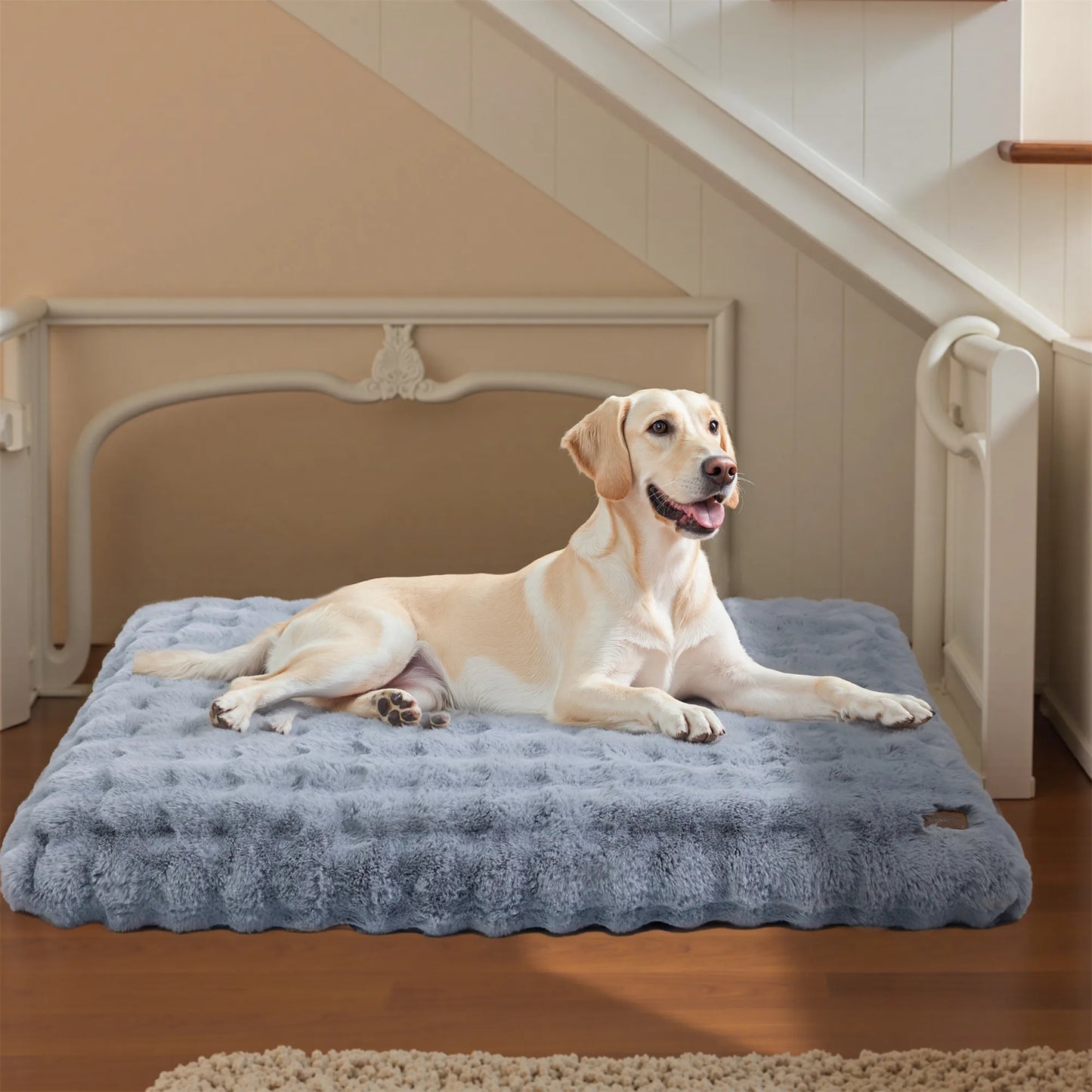 Fluffy Dog Bed for Small, Medium and Large Dogs, Plush Faux Fur, Calming, Anti Anxiety, Washable, Soft, Warm Dog Bed, Selection of Sizes and Color