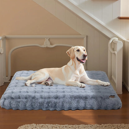 Fluffy Dog Bed for Small, Medium and Large Dogs, Plush Faux Fur, Calming, Anti Anxiety, Washable, Soft, Warm Dog Bed, Selection of Sizes and Color