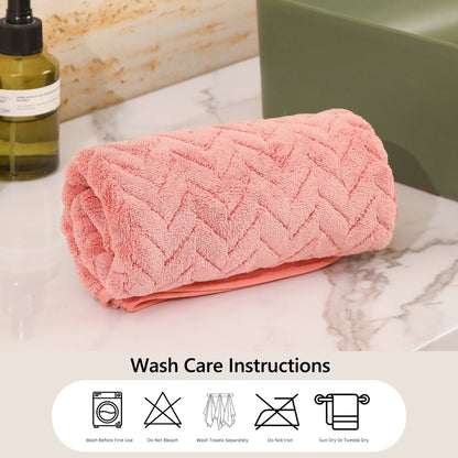 4 Piece set Towel Set with Hook, Ultra Soft, Highly Absorbent for Bathroom