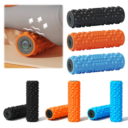 Electric Vibrating Exercise Foam Roller, Rechargeable, 5 Modes Tissue Massager for Yoga, Pilates