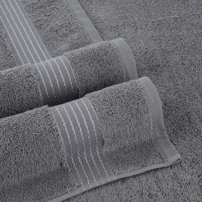 6 Piece, Turkish Cotton Towel Set, Gray