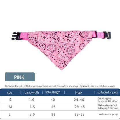 Puppy/Dog Neck Scarf , Bandana Collar  Adjustable, S. M, L, Selection of 5 Colors