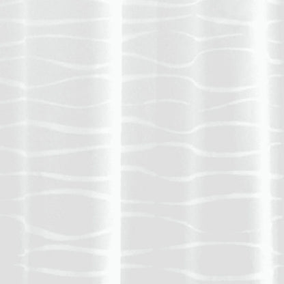 Waterproof PEVA Shower Curtain with Decorative Wave Design and 12 Durable C-Hooks, 70x72 Inches