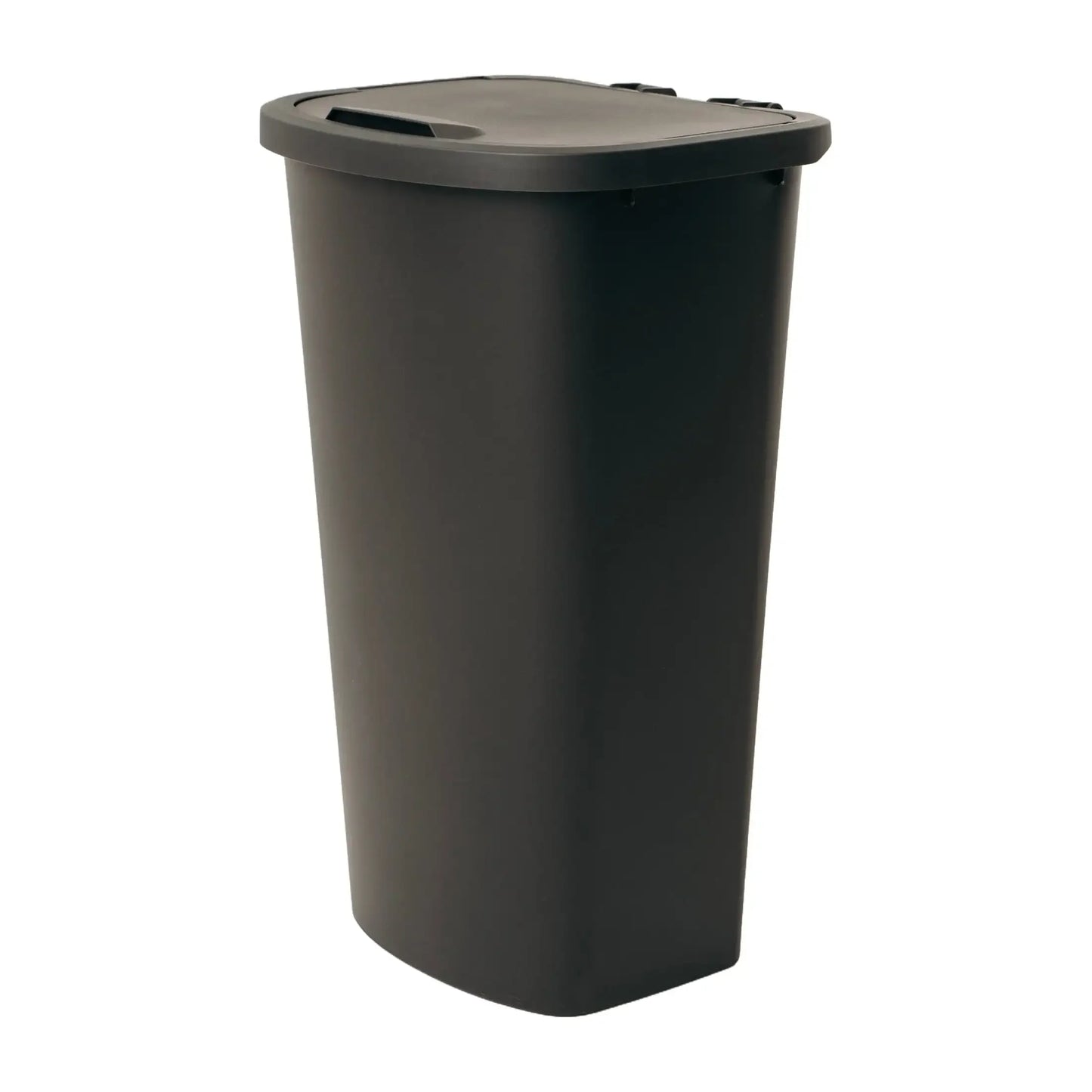 Black, 11-Gallon Plastic Kitchen Trash Can with Lift-Top Lid, Spacious Home Waste Bin