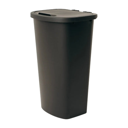 Black, 11-Gallon Plastic Kitchen Trash Can with Lift-Top Lid, Spacious Home Waste Bin