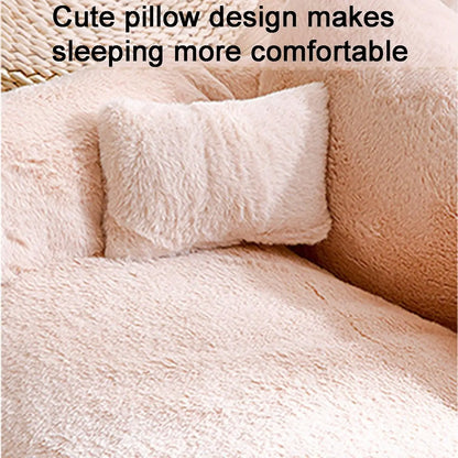 Plush Sofa Bed for Cats and Small or Medium Dogs, Memory Foam Removable, Washable, Soft,