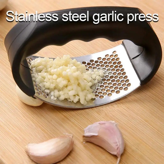 Stainless Steel Garlic Press/Crusher, Manual Minced or Chopped Garlic t