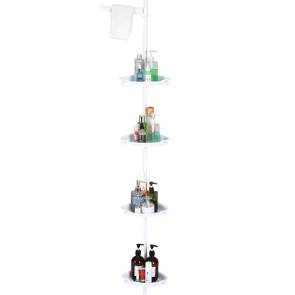 4-Layer Telescopic Corner Storage Rack Bathroom, Shampoo and Shower Gel Storage Rack, Shower Organizer