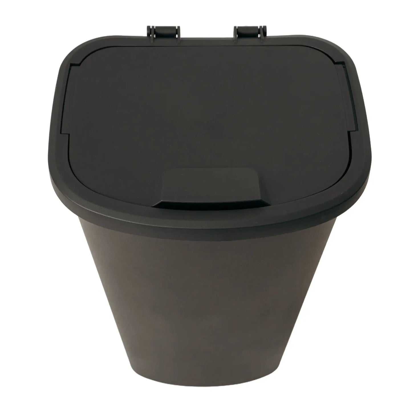 Black, 11-Gallon Plastic Kitchen Trash Can with Lift-Top Lid, Spacious Home Waste Bin