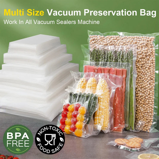 BPA-Free Vacuum Sealer Bags for Food Storage, 100pcs, Kitchen Accessories