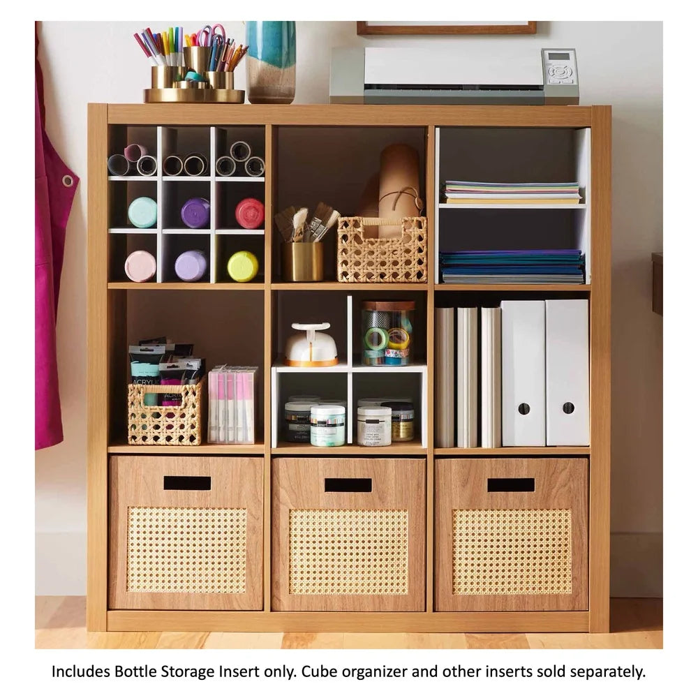 Cube Shelf, Bottle Organizer Insert, 9 sections