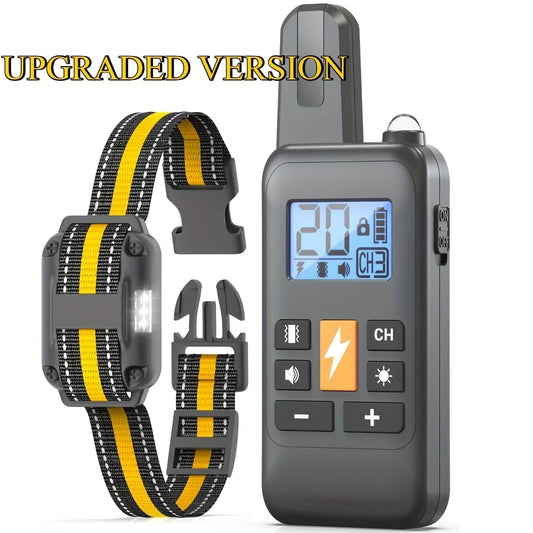 Electric Dog Training Colla, Rechargeable Anti Barking Shock Vibration Collar -Waterproof, Trainer with Clicker