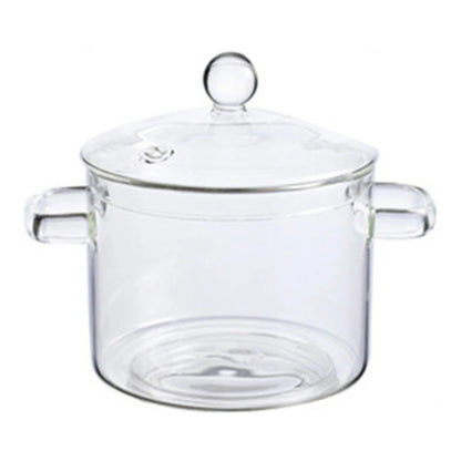 Glass Saucepan with Glass Cover,  2 Pc or 1 Pc Sets