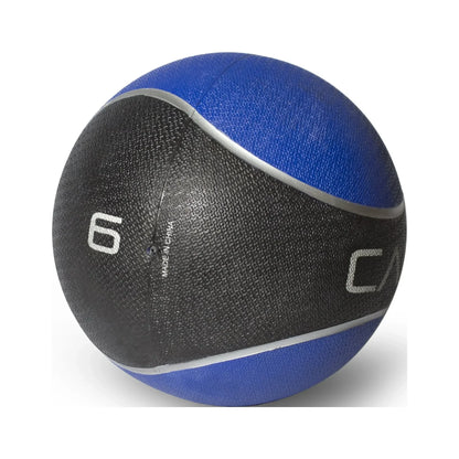 6-pound rubber exercise ball with a unique textured grip surface for better control