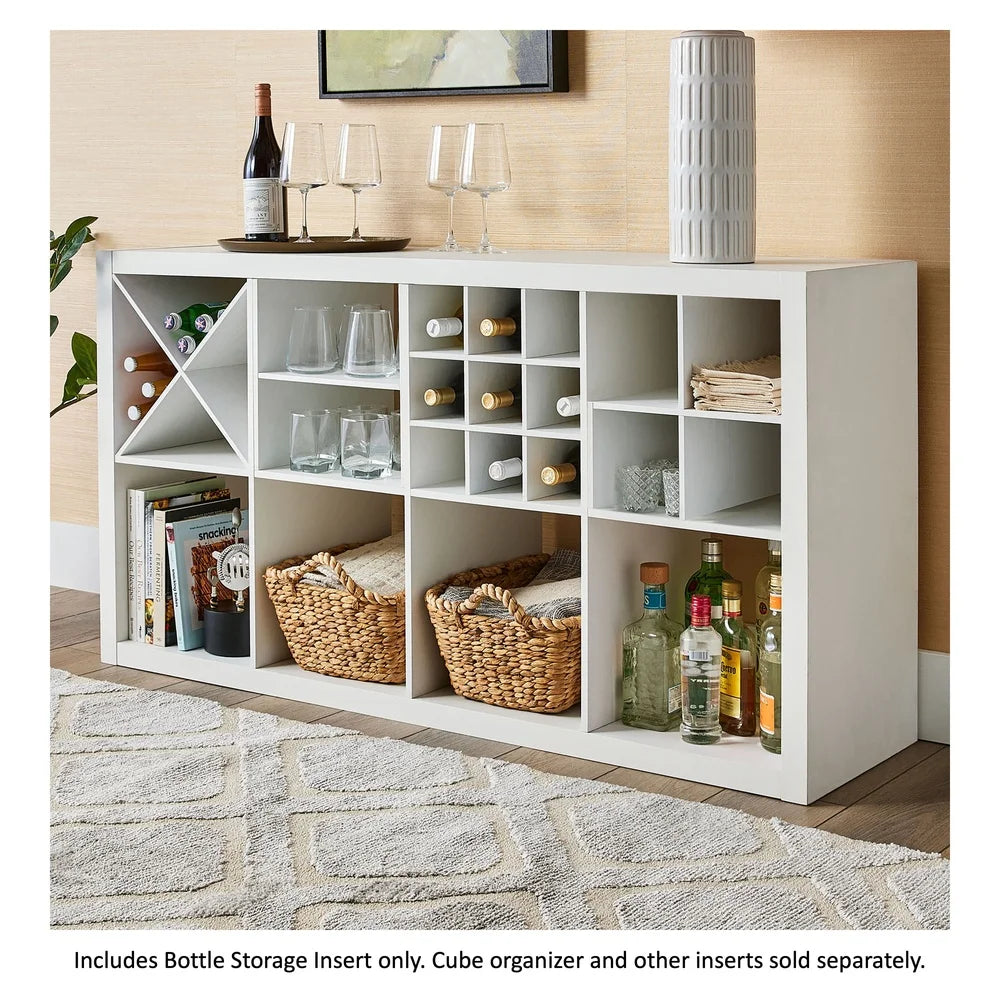 Cube Shelf, Bottle Organizer Insert, 9 sections