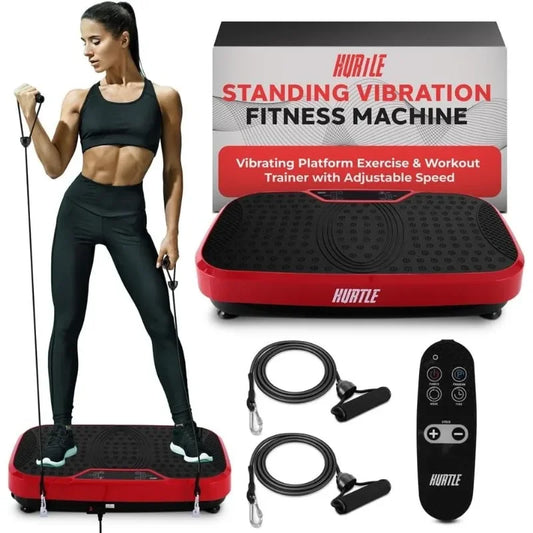 Fitness Vibration Platform Machine - Home Gym and Whole Body Shaker Exercise Workout Trainer