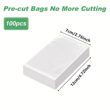 BPA-Free Vacuum Sealer Bags for Food Storage, 100pcs, Kitchen Accessories