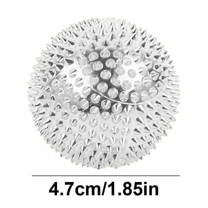 1 Pair Round Hand Exercise Balls, Spiked Massagers, Magnetic Massaging Balls With Dense Spines, 2 Colors, Selection of Sizes