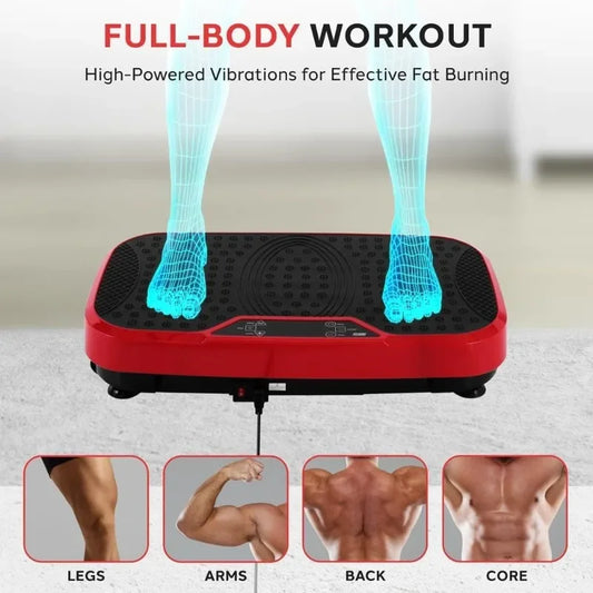 Fitness Vibration Platform Machine - Home Gym and Whole Body Shaker Exercise Workout Trainer