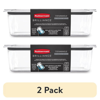 2 Pack, 9.6 Cup Food Storage Containers