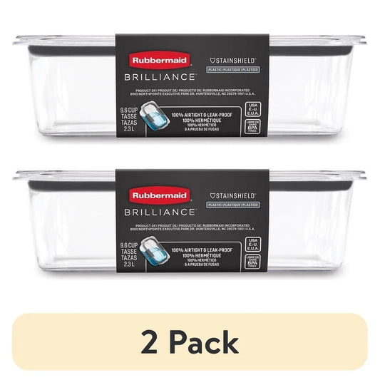 2 Pack, 9.6 Cup Food Storage Containers