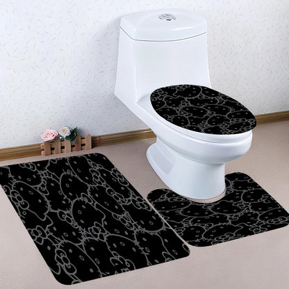 Hello Kitty Bathroom Four-Piece Set - Avant-garde Waterproof Shower Curtain