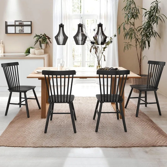 Best Dining Chairs Set of 4, Spindle Back Wood Dining Chairs