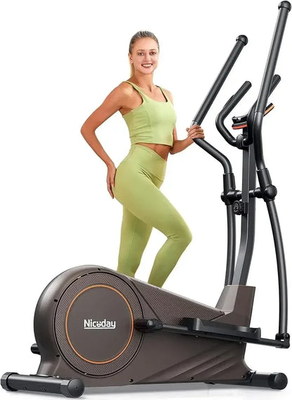 Elliptical Exercise Machine, with Hyper-Quiet Magnetic Driving System