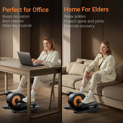 Quiet Electric Portable Under Desk Elliptical, great for Seniors, Leg Exerciser with Remote – Compact Training Machine