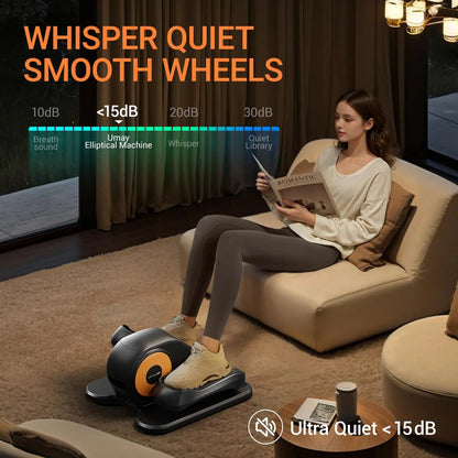 Quiet Electric Portable Under Desk Elliptical, great for Seniors, Leg Exerciser with Remote – Compact Training Machine