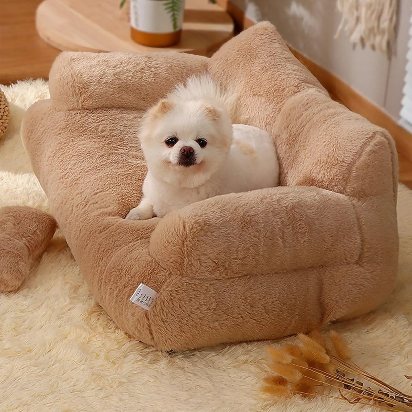 Plush Sofa Bed for Cats and Small or Medium Dogs, Memory Foam Removable, Washable, Soft,