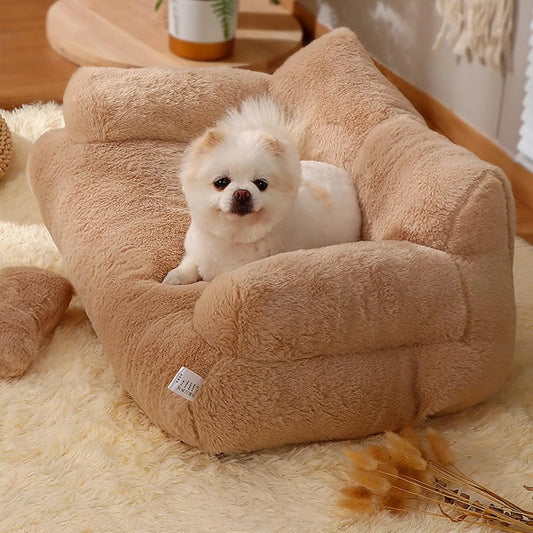 Plush Sofa Bed for Cats and Small or Medium Dogs, Memory Foam Removable, Washable, Soft,