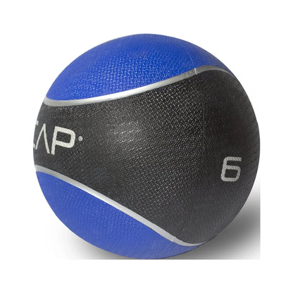6-pound rubber exercise ball with a unique textured grip surface for better control