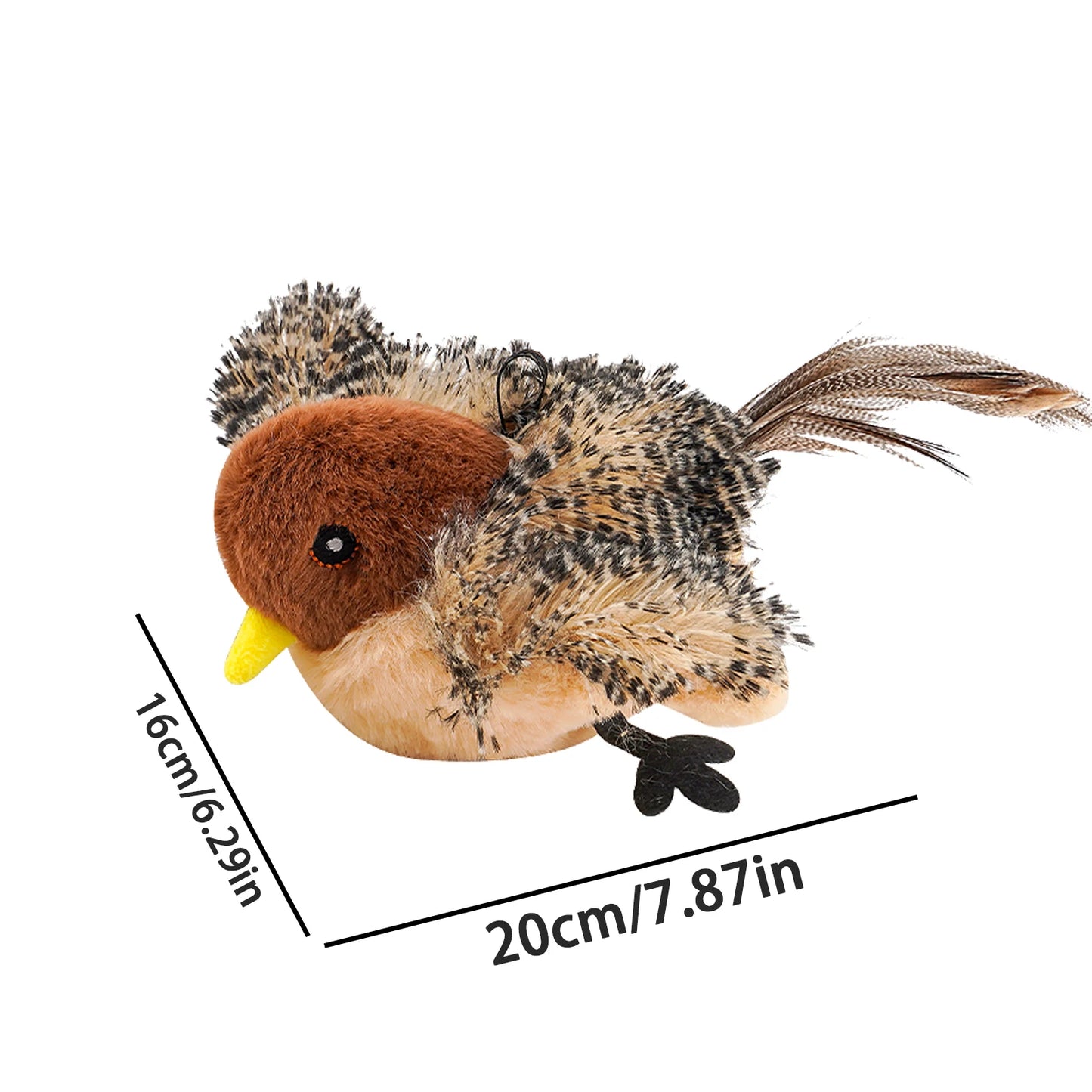 Remote Control Simulated Chirping Bird Toy,  Plush, Chirping, Interactive