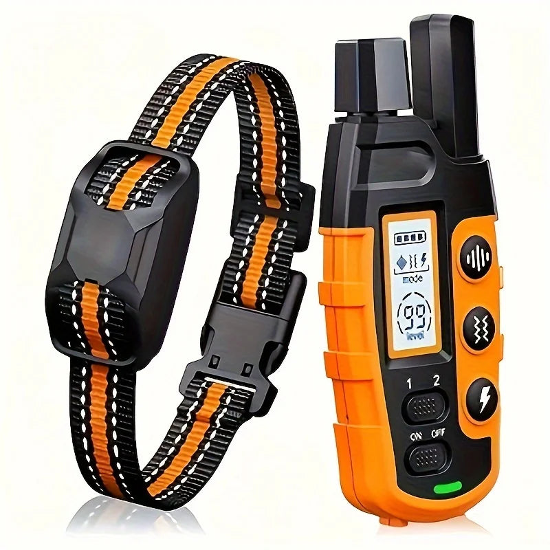 3300Ft Electric Dog Training Collar with Remote Control, Waterproof, for 5-120lbs Dog with Shock Vibration, Choice of 3 Colors, Choice of 1 or 2 Collars