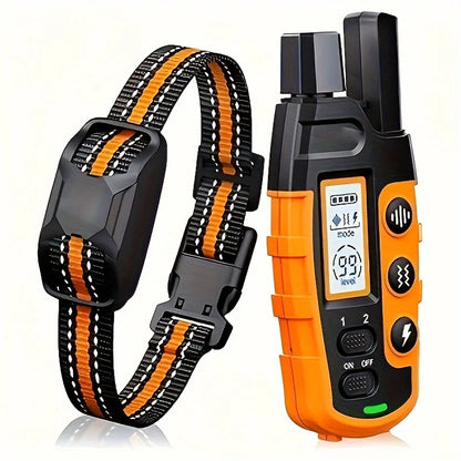 3300Ft Electric Dog Training Collar with Remote Control, Waterproof, for 5-120lbs Dog with Shock Vibration, Choice of 3 Colors, Choice of 1 or 2 Collars
